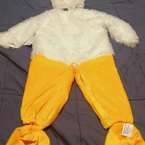 Charming White and Yellow Duck Outfit for Kids
